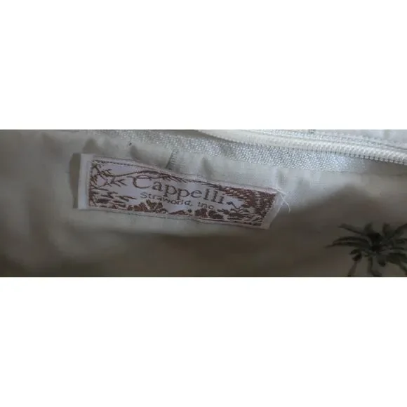 Vintage Y2K Cappelli Straworld Flamingo Sequin Straw Beach Tote Bag - Picture 5 of 6